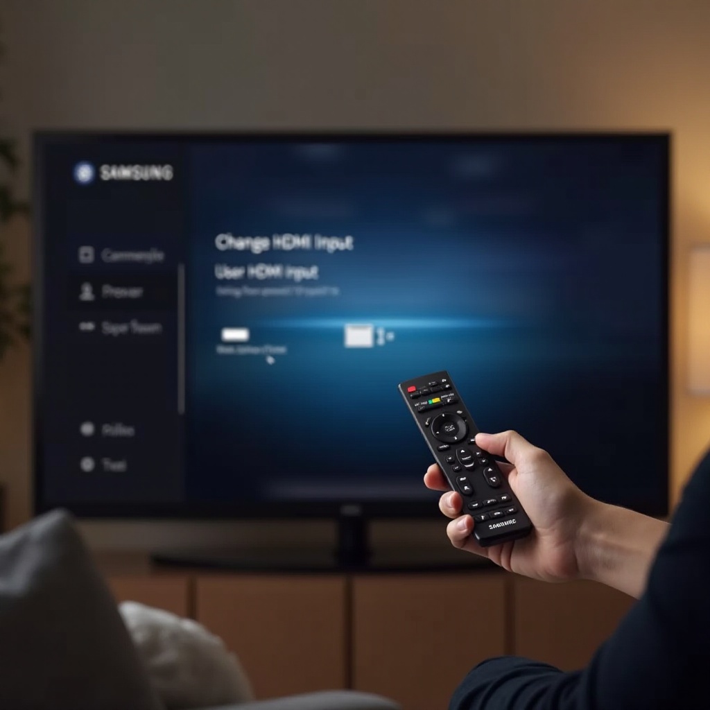 cambiar HDMI en un televisor Samsung