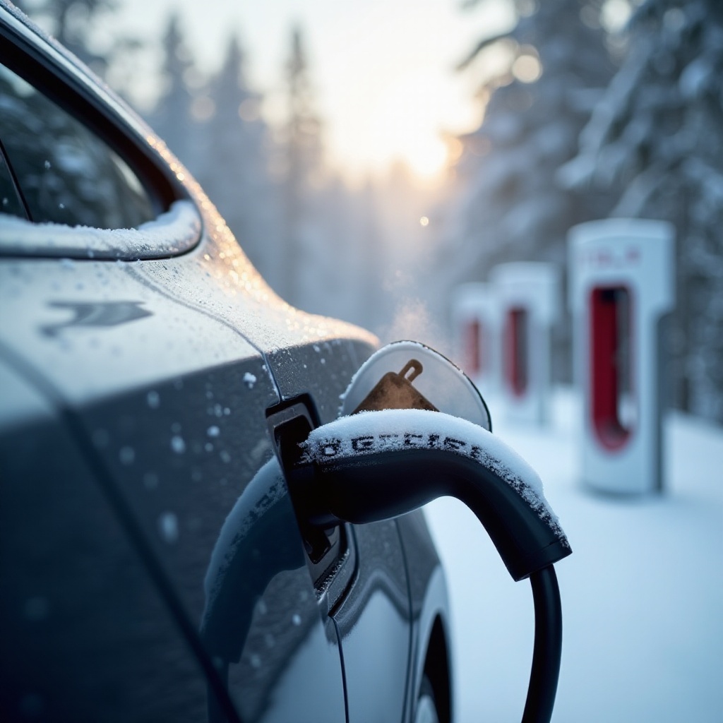 charger une Tesla par temps froid