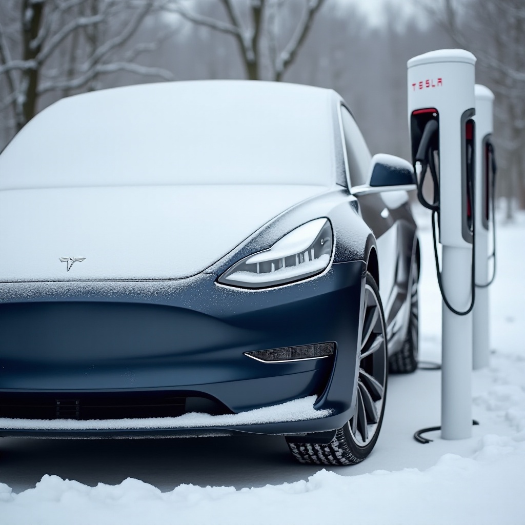 charging tesla in cold weather