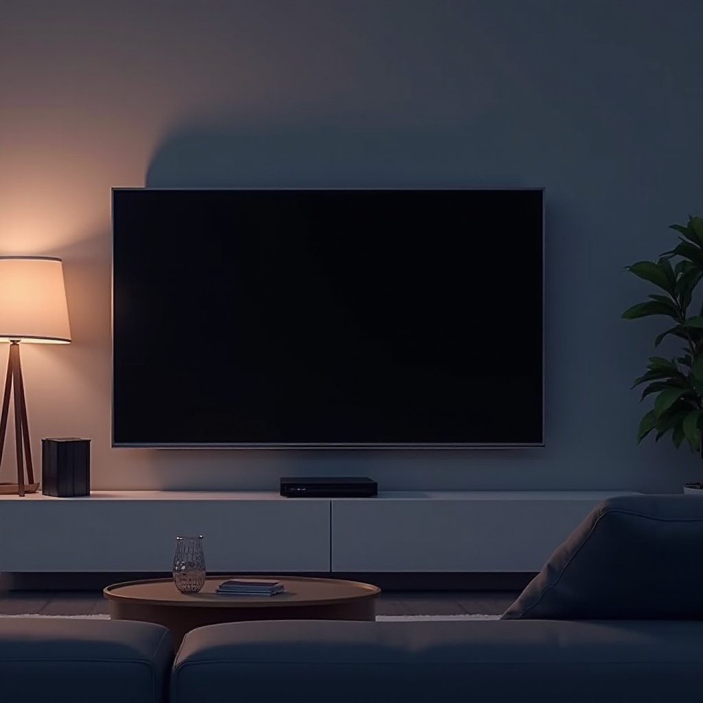 pantalla de televisión insignia negra