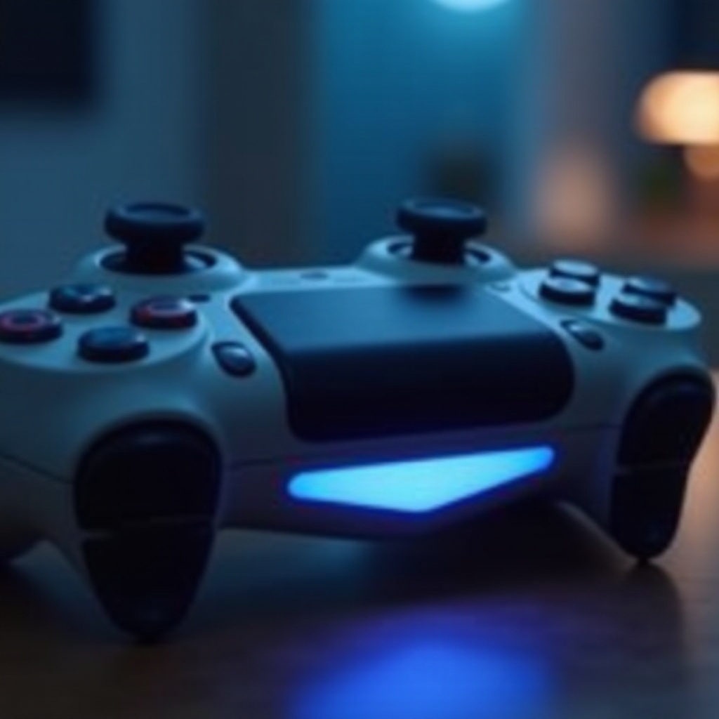 control de PS4 parpadeando azul claro