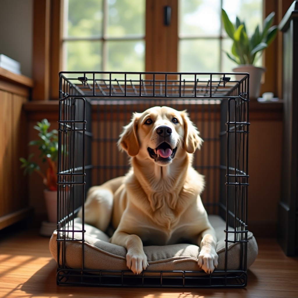 treinamento de caixa para cão mais velho