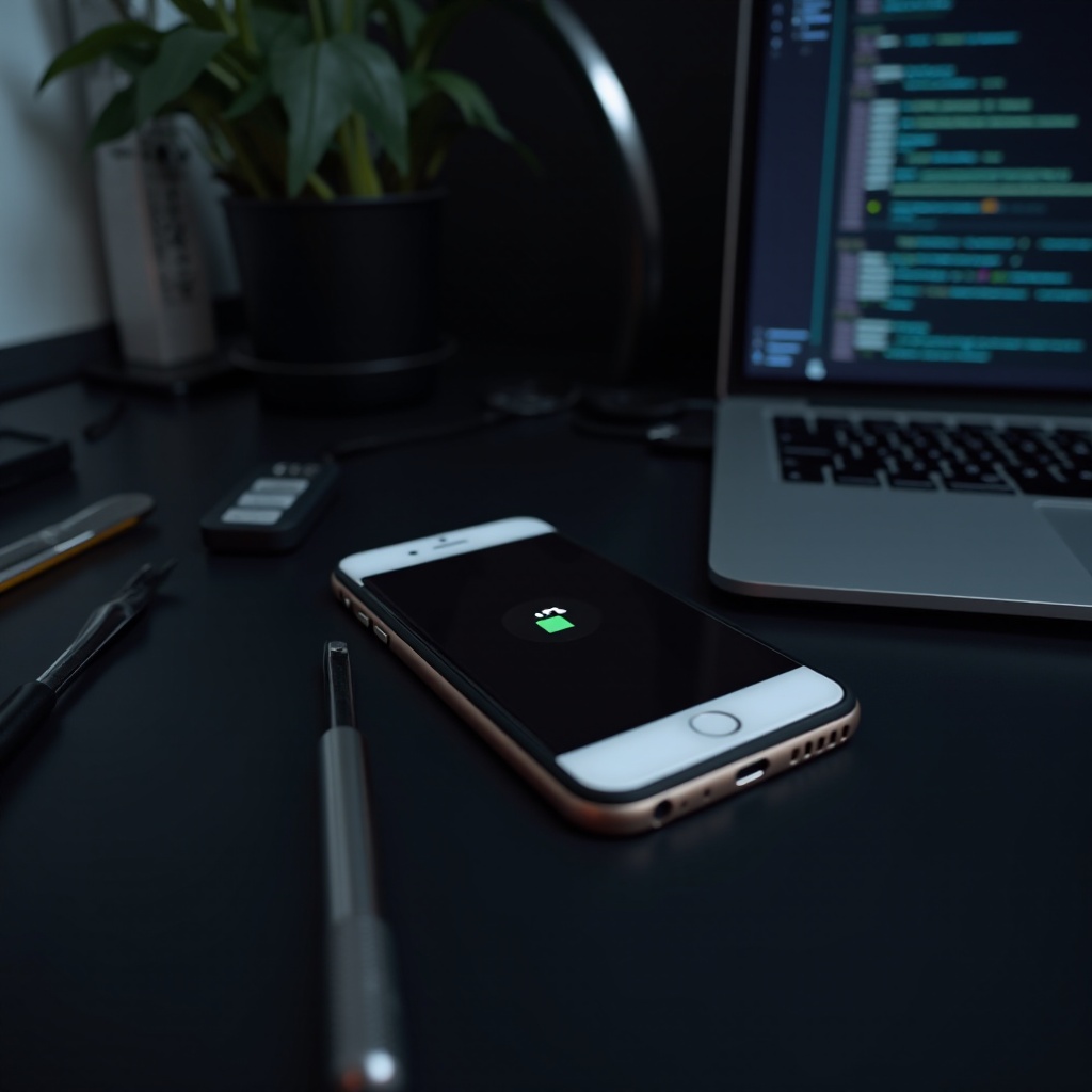 iPhone jumissa DFU-tilassa