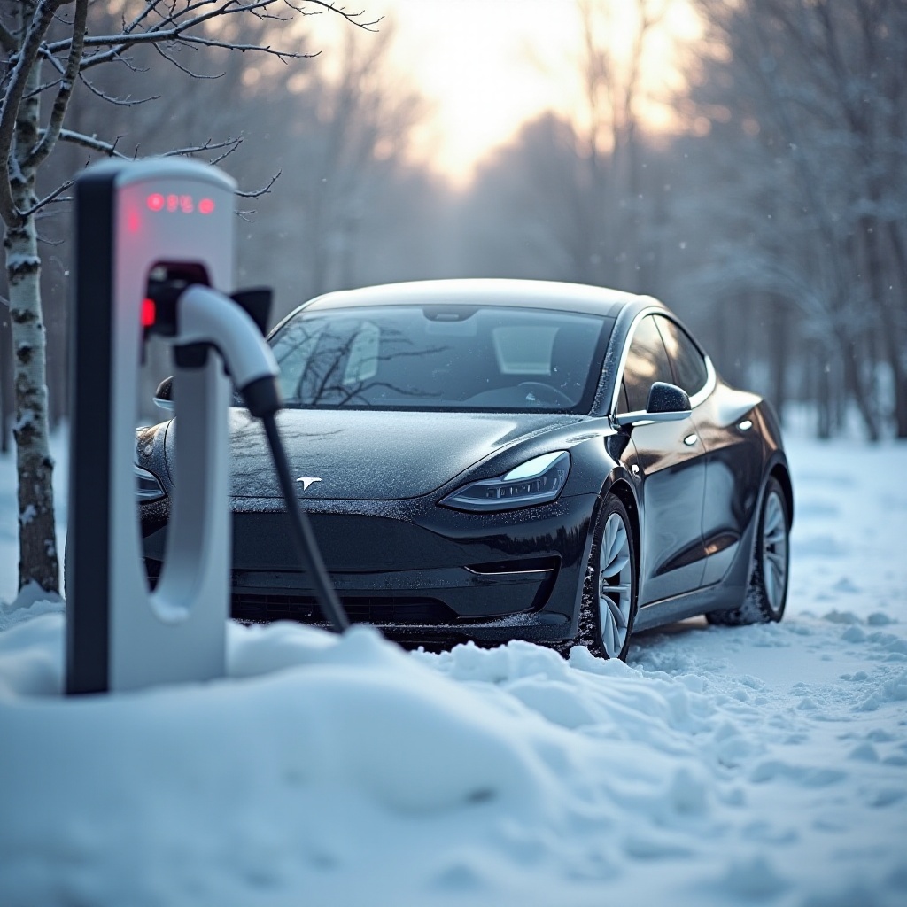 caricare una Tesla in condizioni di freddo