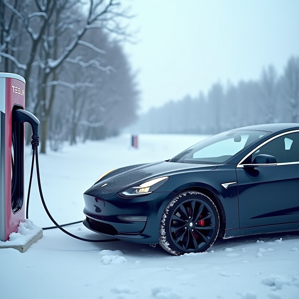 charging tesla in cold weather