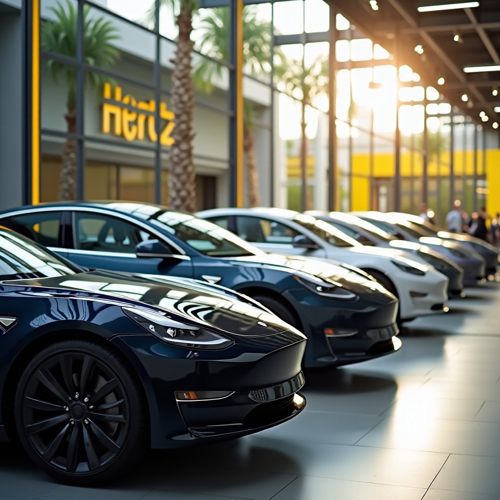 como posso comprar um dos Teslas da Hertz