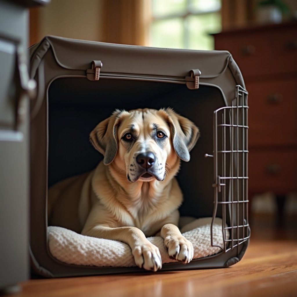 entrenamiento en jaula para perros mayores
