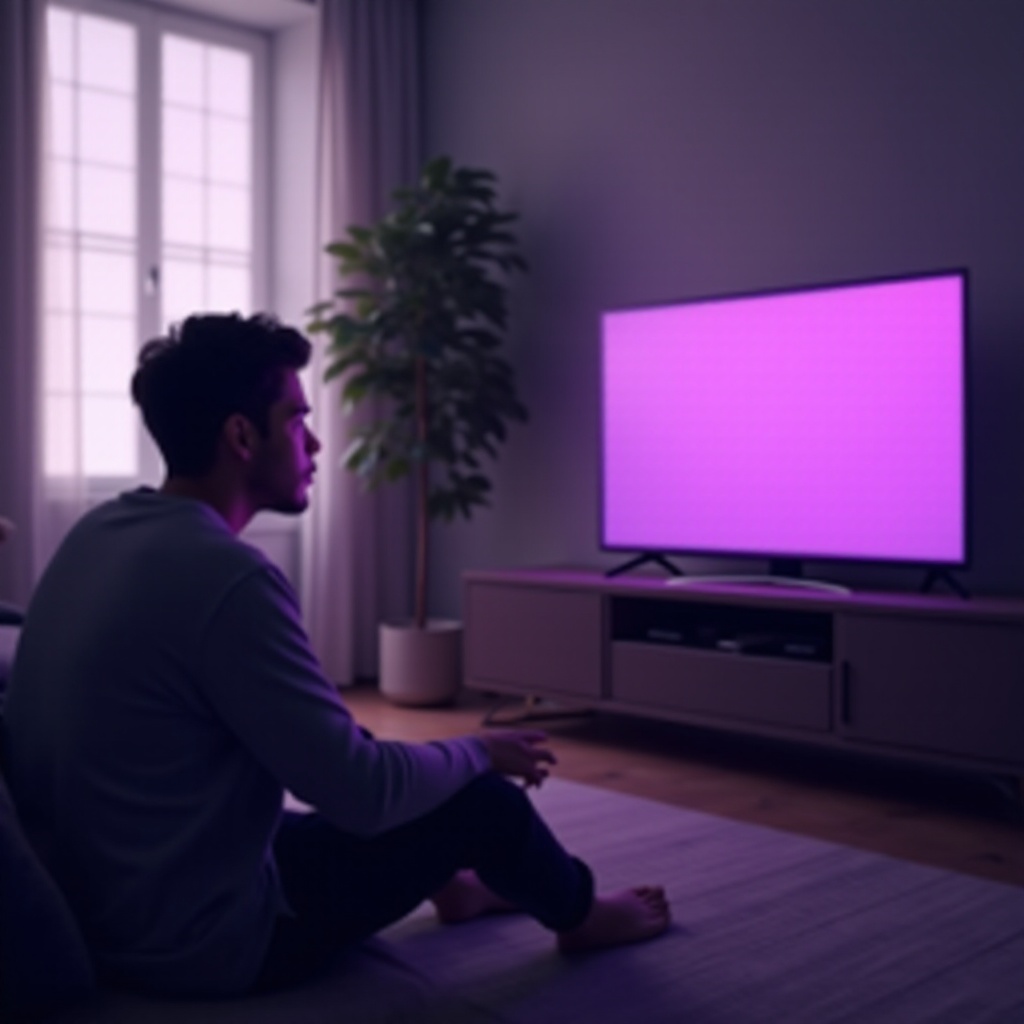 wie man den lilafarbenen Stich auf dem Fernseher behebt